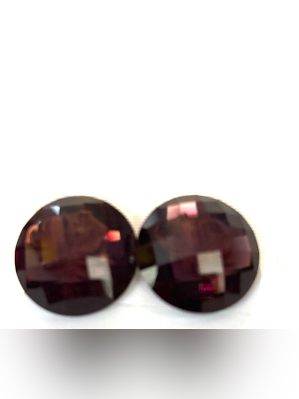 Fashion Jewelry Deep Purple Faceted Round Stud Earrings